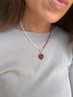 Collana Sguardo d’amore Bordeaux