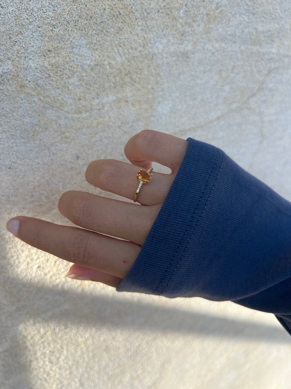 Anello Citrino Pezzo Unico