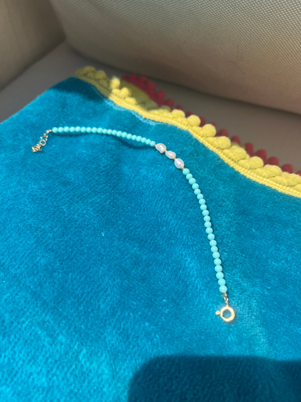Bracciale Turchese e Perle