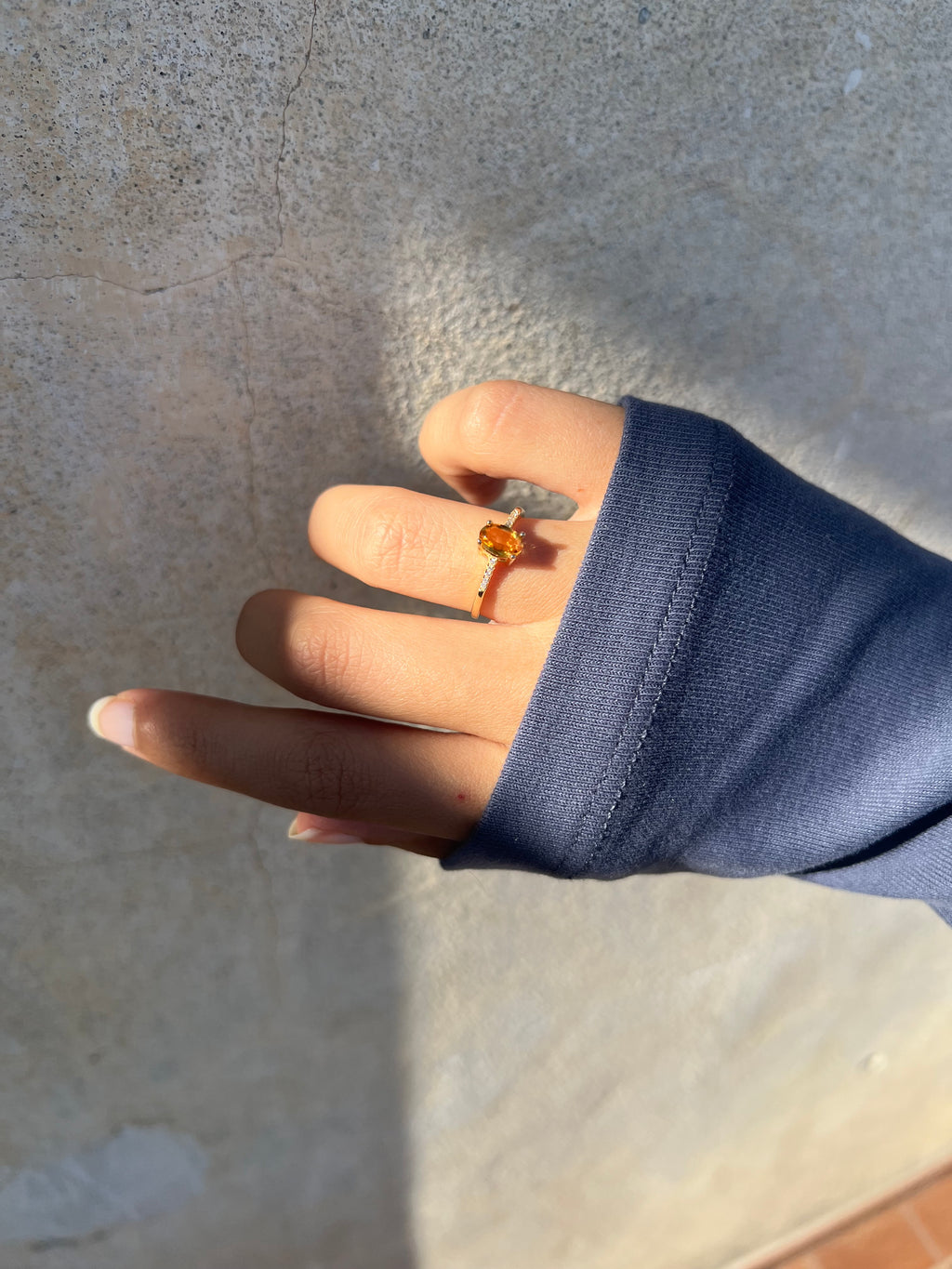 Anello Citrino Pezzo Unico