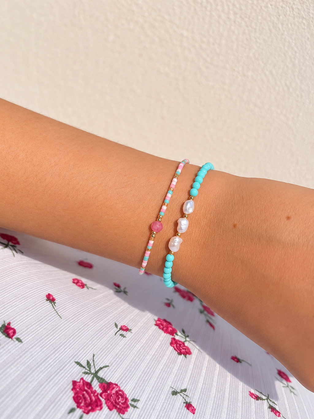Bracciale Turchese e Perle