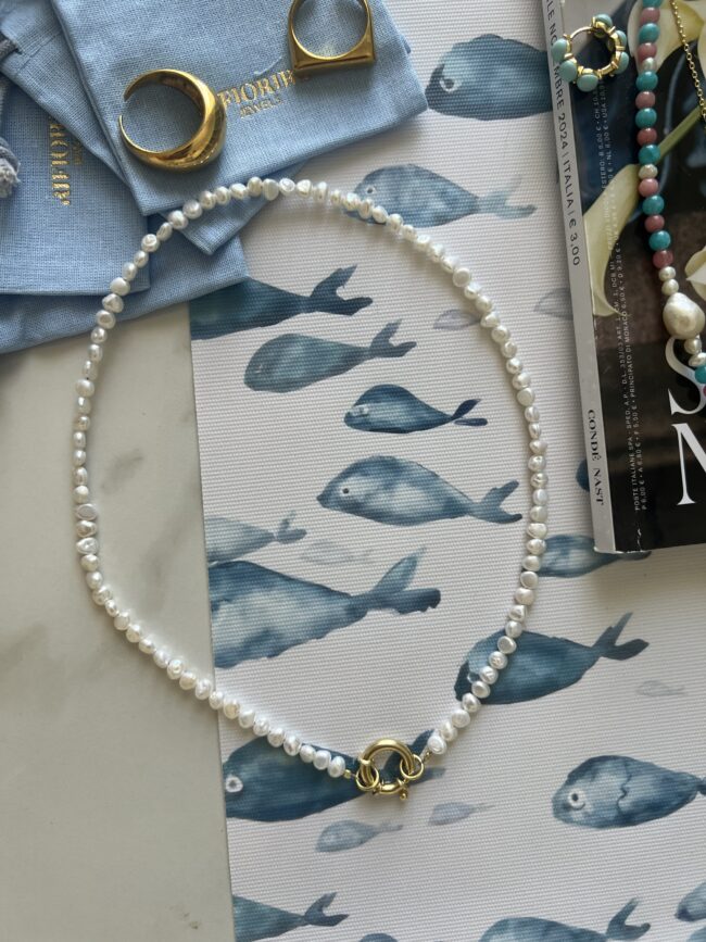 Collana Perle Moschettone