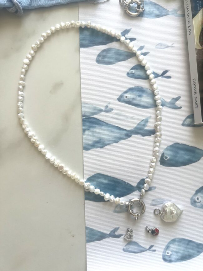 Collana Perle Moschettone