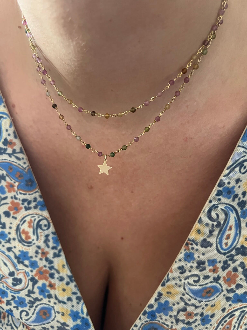 Collana chocker tormalina