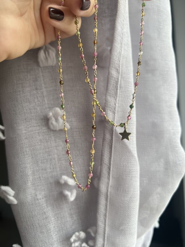 Collana chocker tormalina