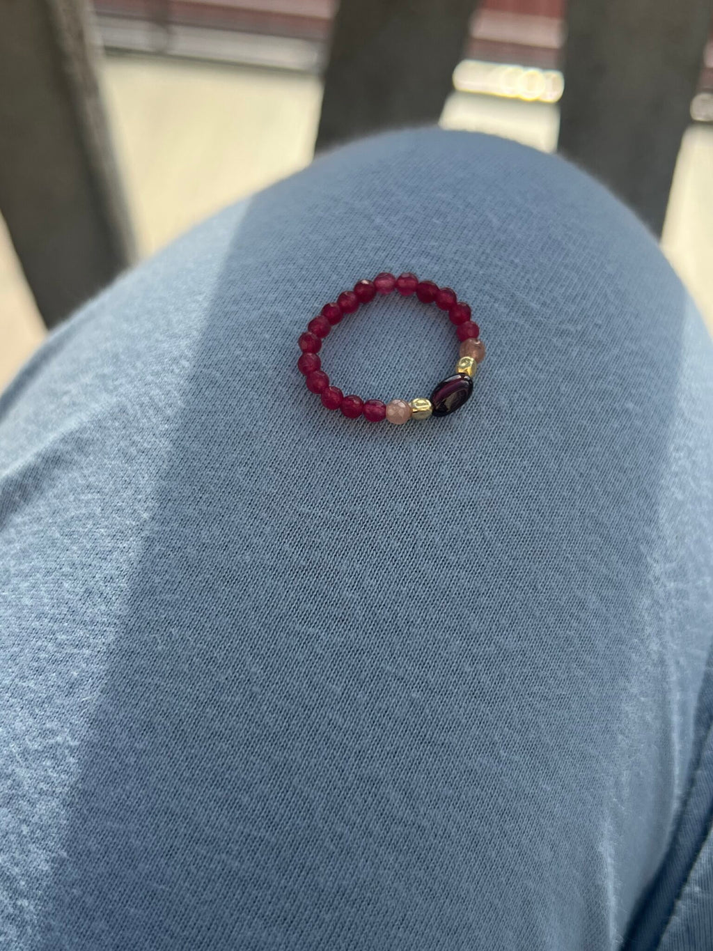 Anello Elastico Granato